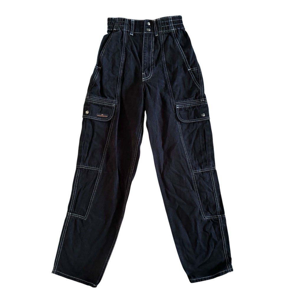 BDG by Urban relaxed Cargo Skate pants size 24 90s Black Grunge Skater